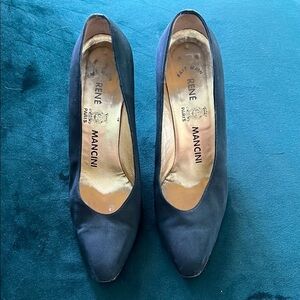 Vintage Rene Mancini Black Heels Genuine Leather